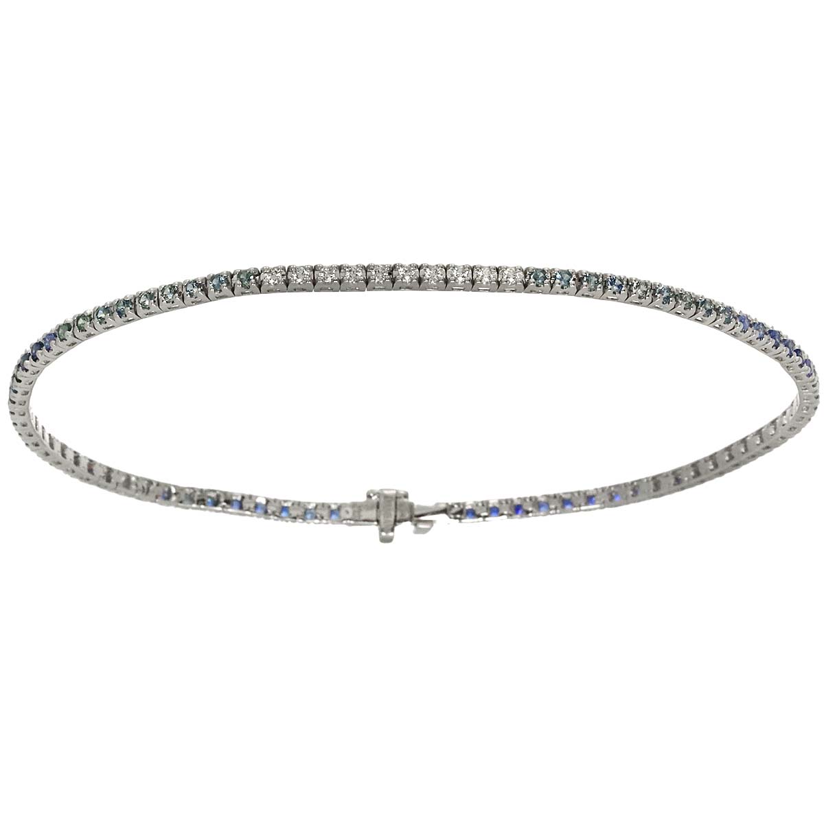 Timeless Classico Sapphire Diamond Bracelet 18K WG 750
