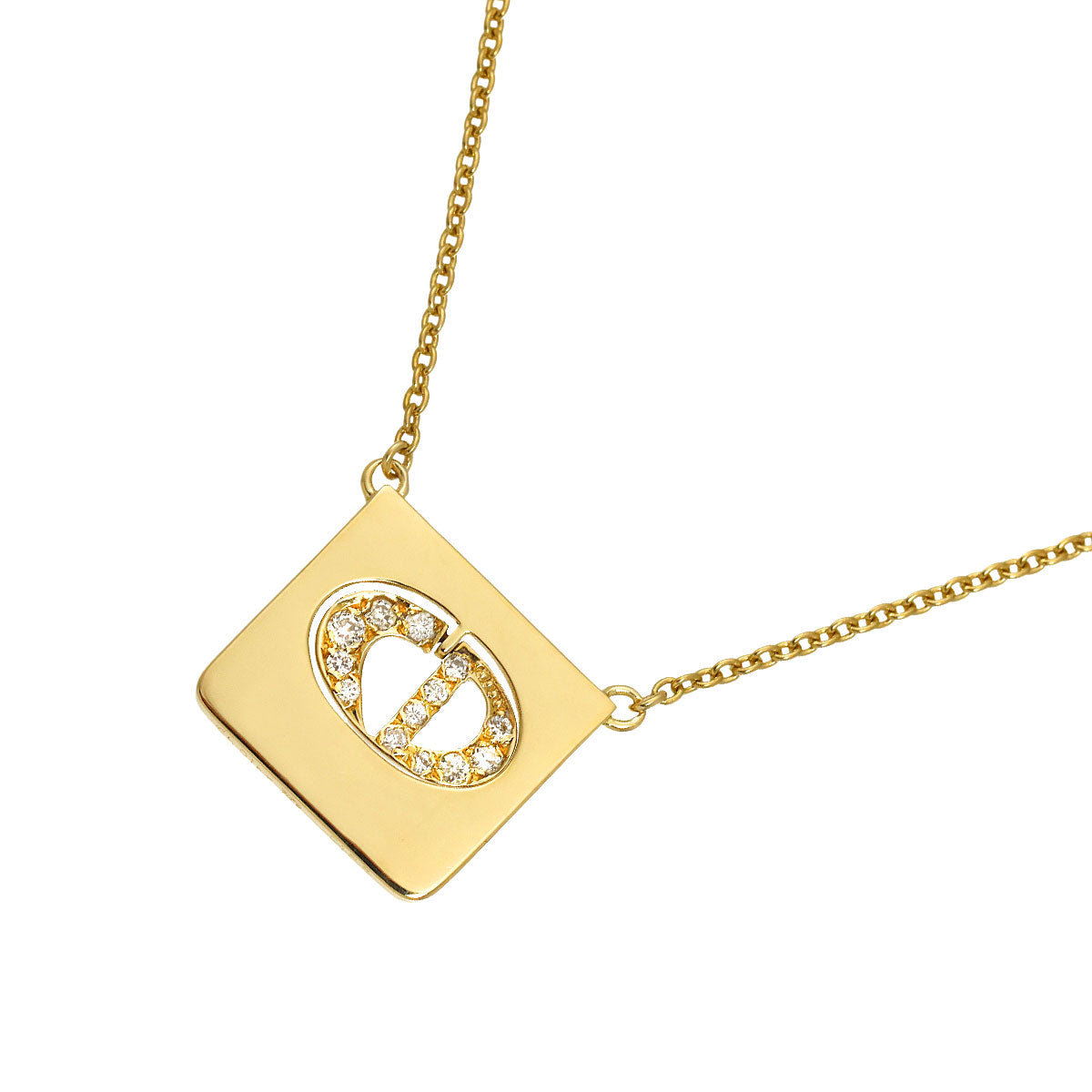 Diamond Necklace 18K Yellow Gold 750