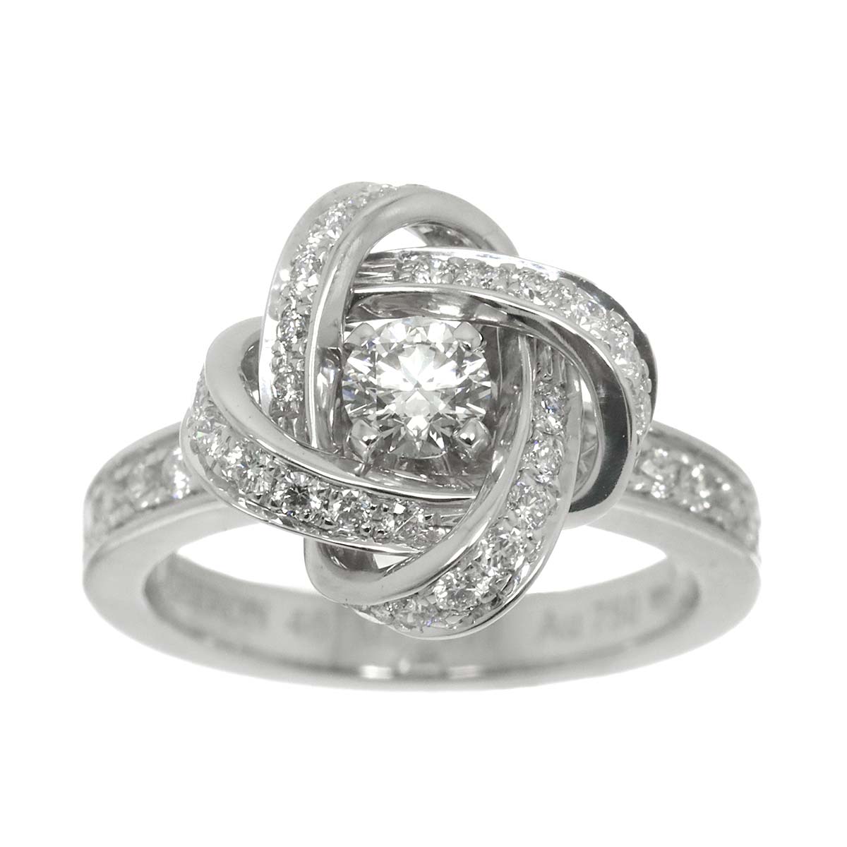 Pivoine Diamond Ring 18K WG 750 Size46 3.75(US)