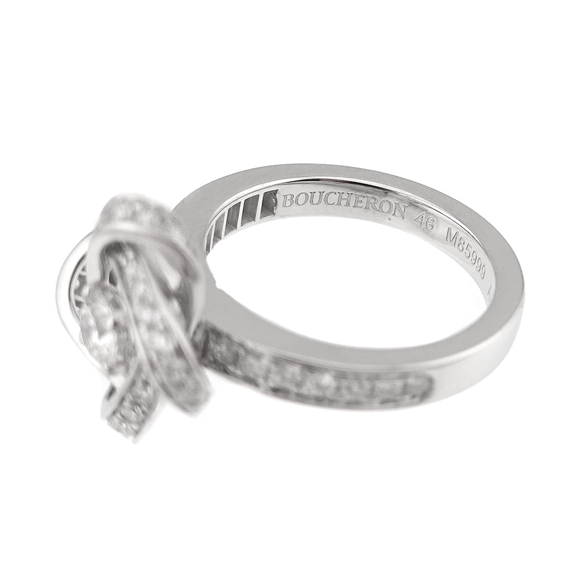 Pivoine Diamond Ring 18K WG 750 Size46 3.75(US)