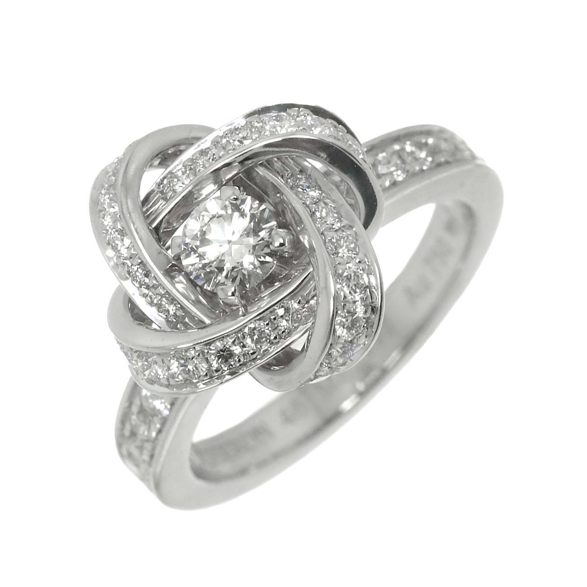Pivoine Diamond Ring 18K WG 750 Size46 3.75(US)