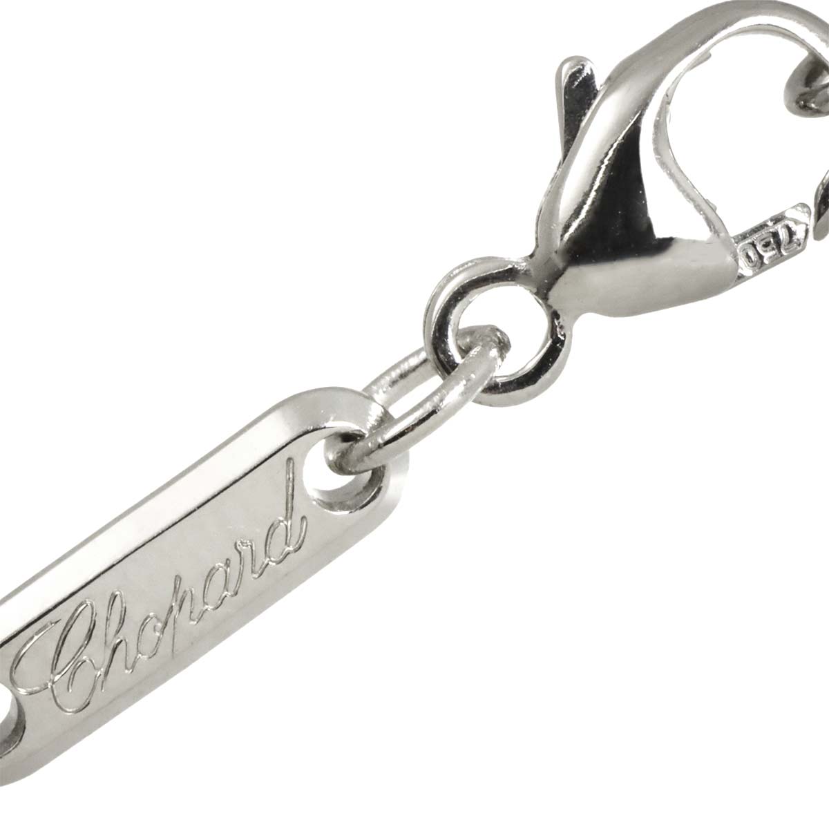 Happy Diamond Square Necklace 18K White Gold 750