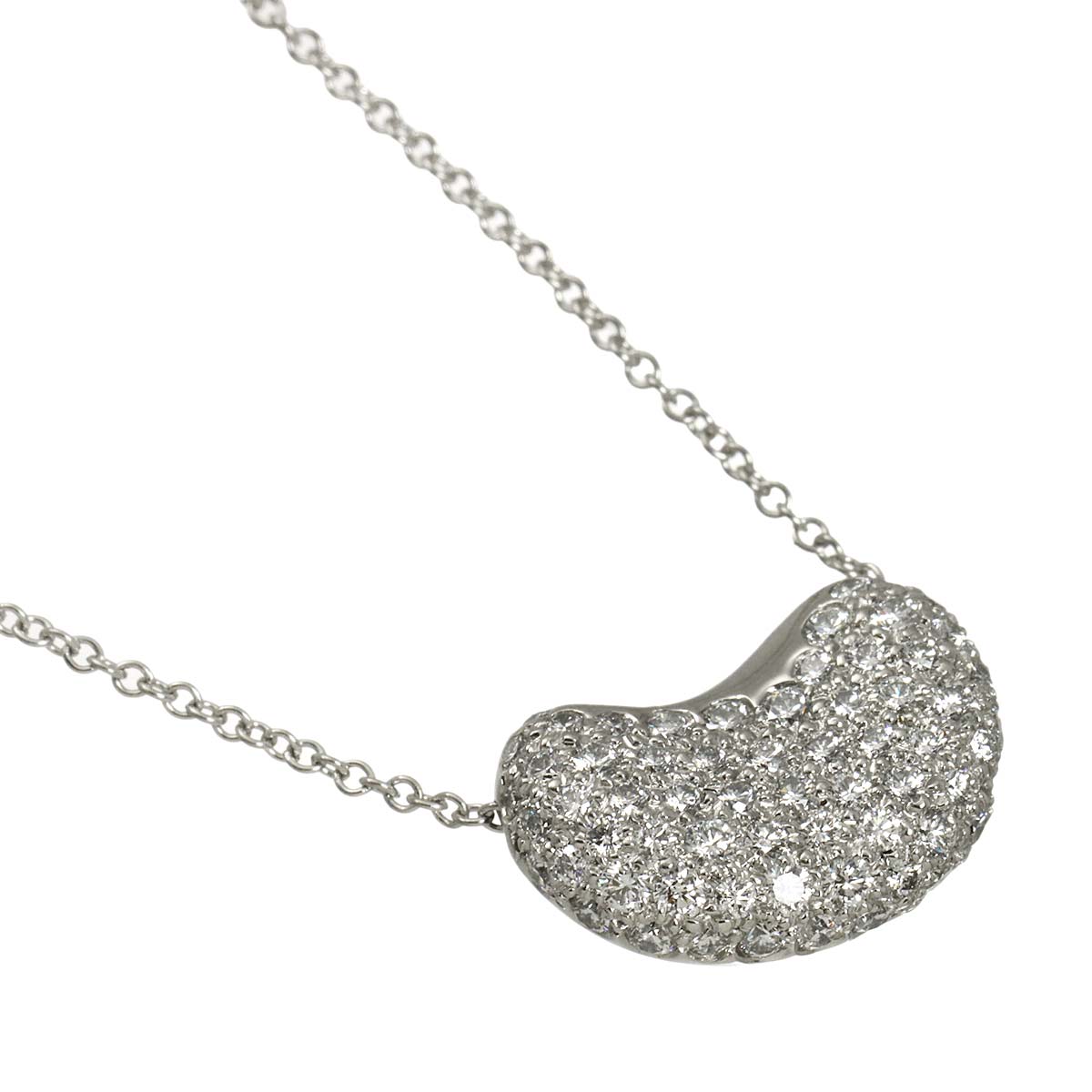 Bean Diamond Necklace Platinum