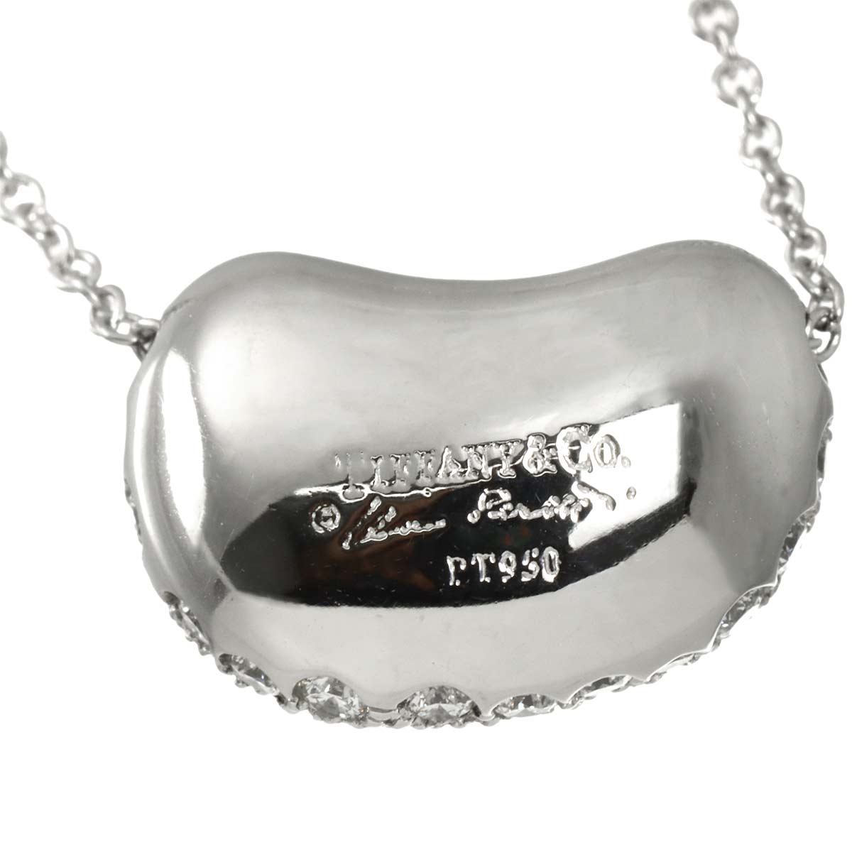 Bean Diamond Necklace Platinum
