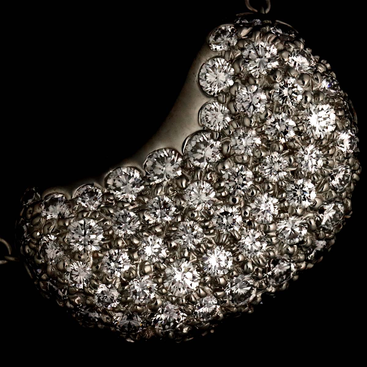 Bean Diamond Necklace Platinum