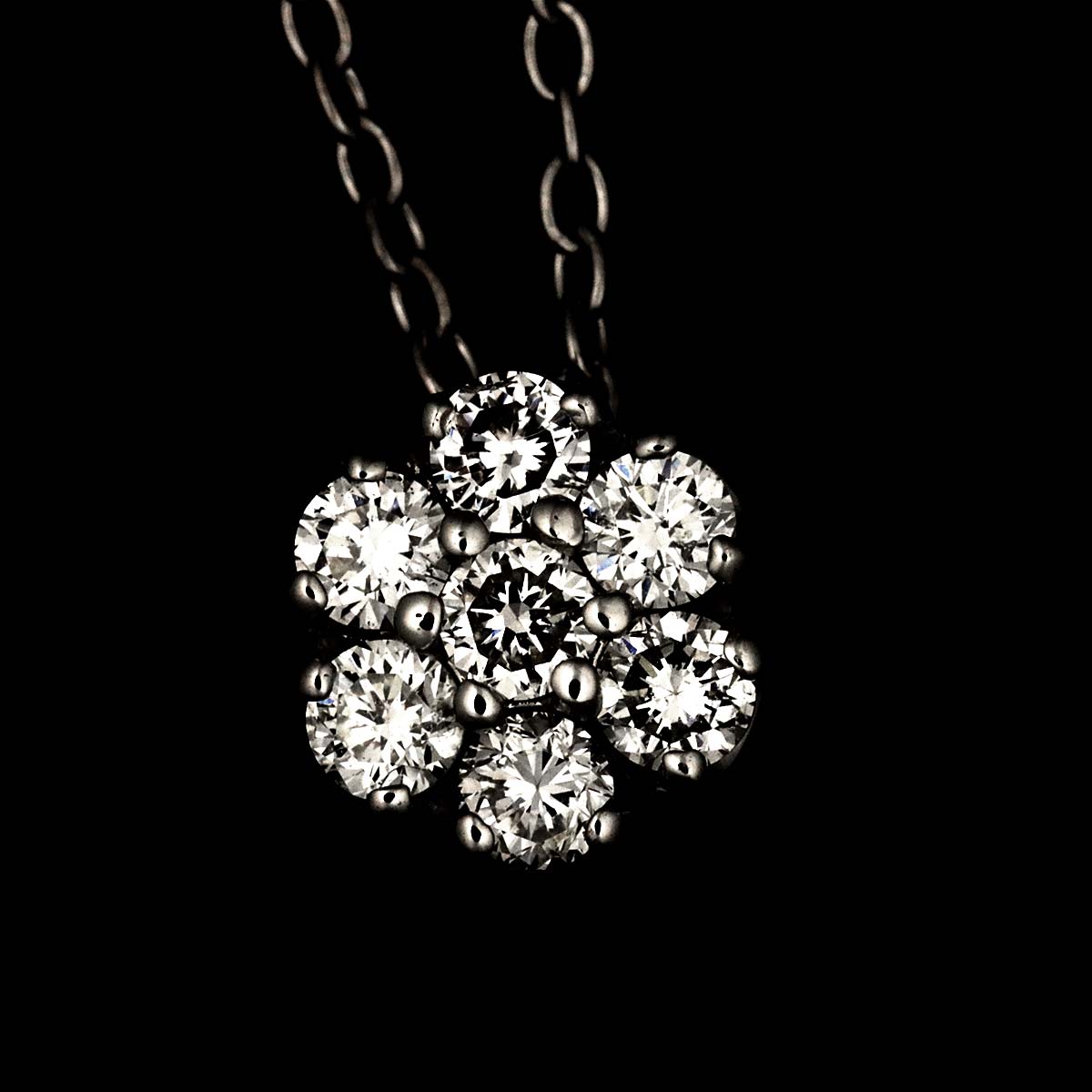 Diamond 0.26ct Necklace 18K White Gold 750