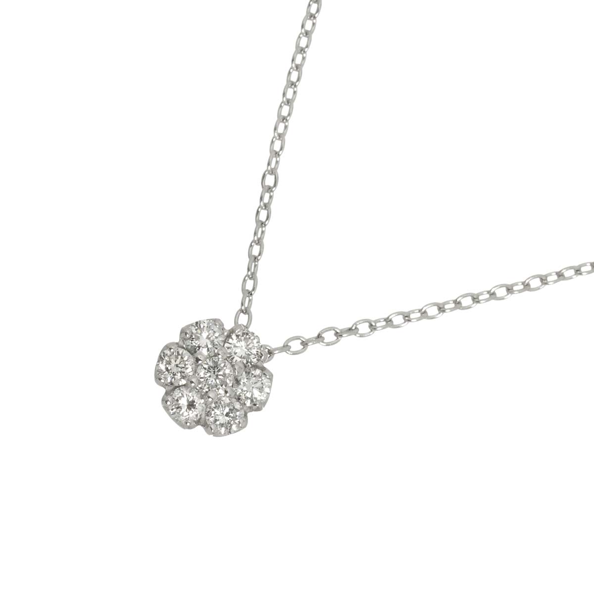 Diamond 0.26ct Necklace 18K White Gold 750