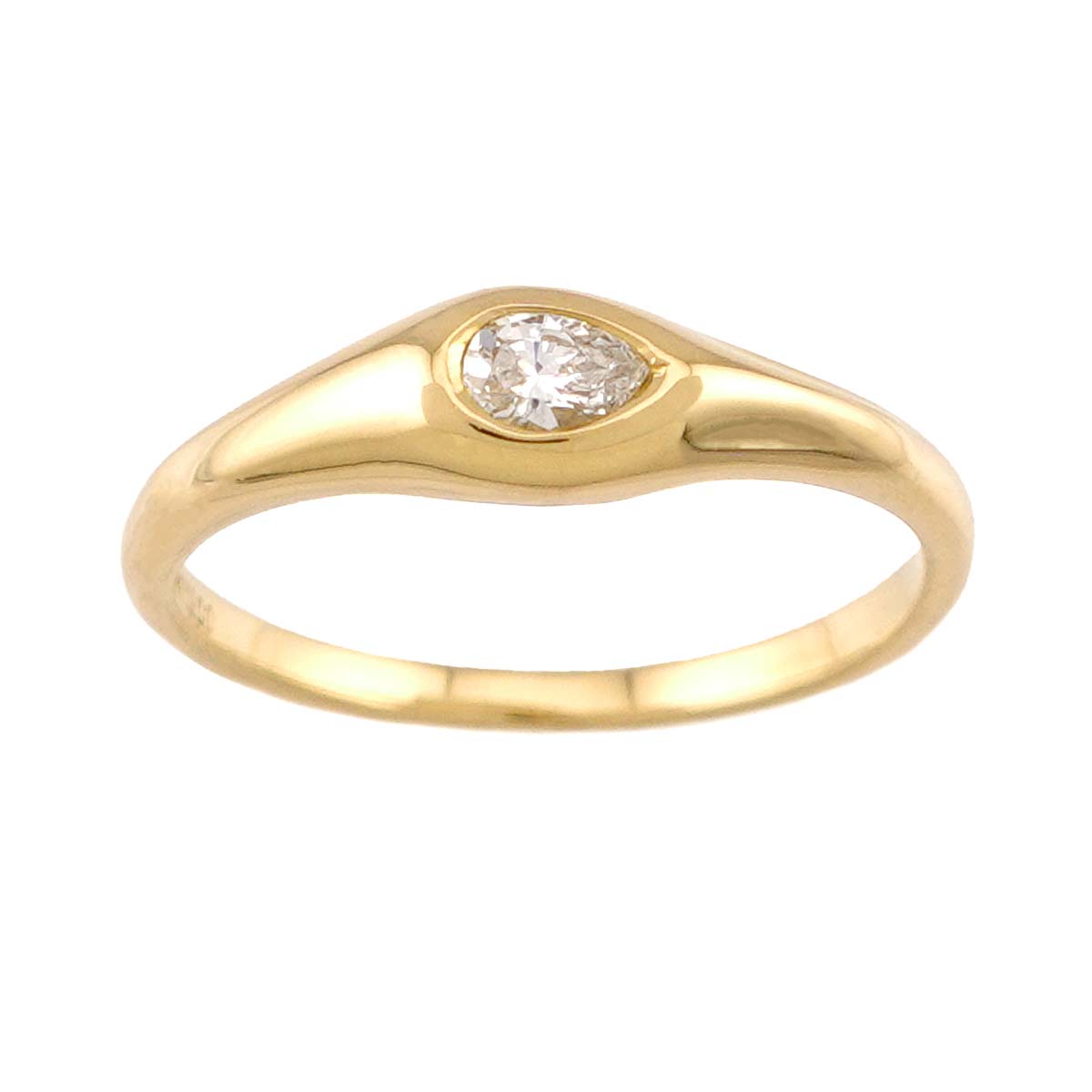 Diamond 1P Ring 18K Yellow Gold 750 Size3.75-4(US)