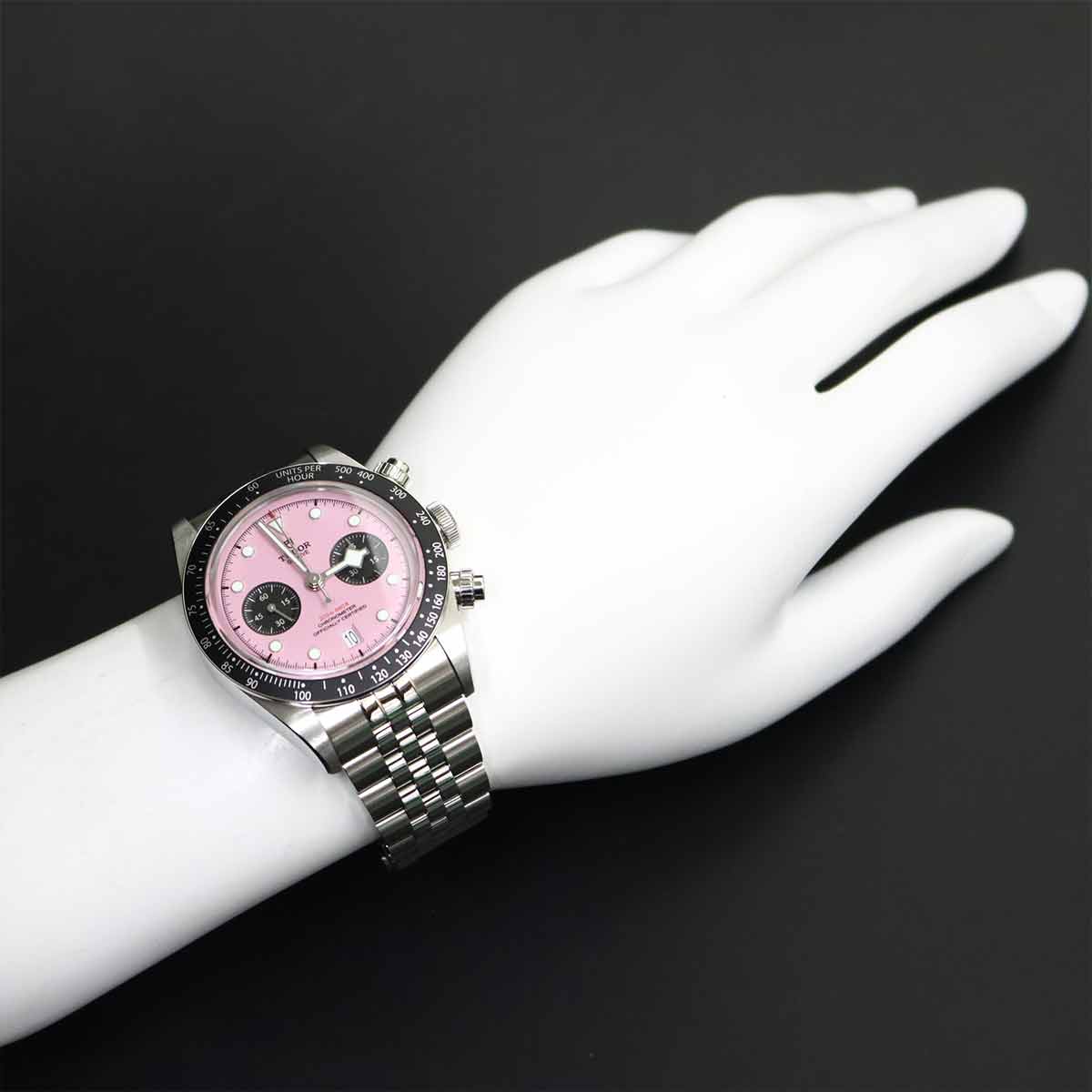 Black Bay Chronograph 79360N Automatic Pink Dial Mens Watch