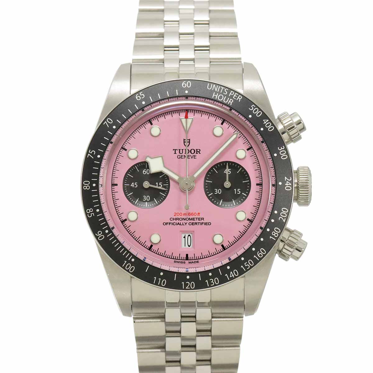 Black Bay Chronograph 79360N Automatic Pink Dial Mens Watch