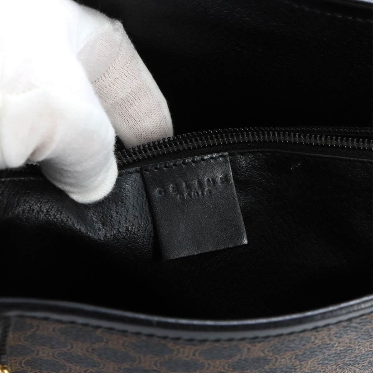 Macadam Tote Bag Leather PVC Black Vintage Purse