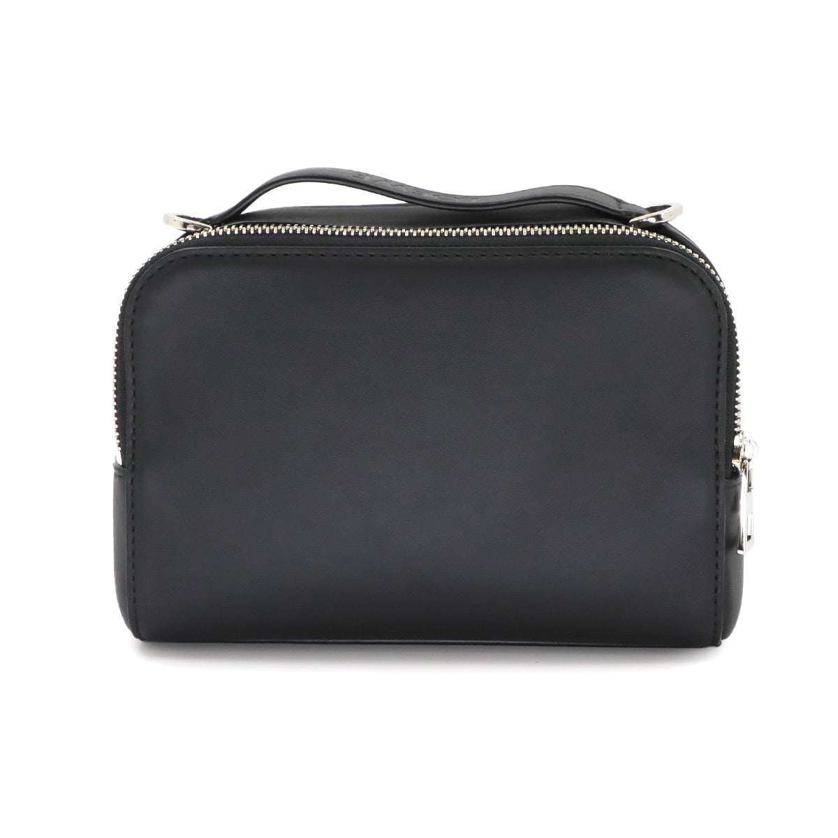 Mini Crossbody Camera Bag Hand Shoulder Bag Leather Black Anagram