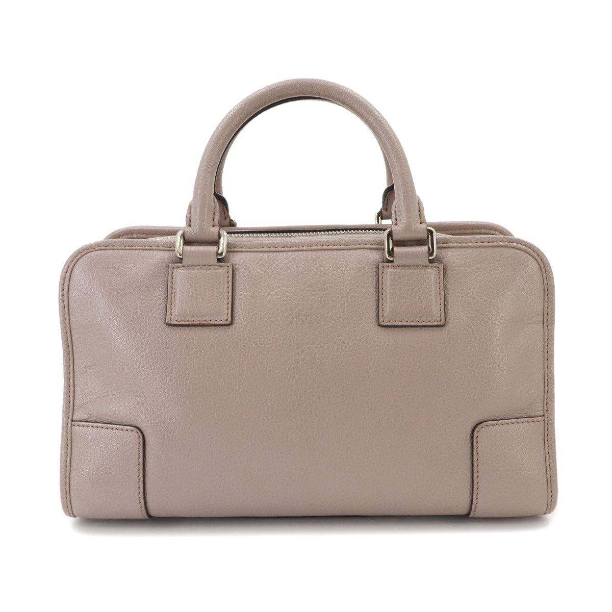 Amazona 28 Hand Bag Leather Beige Anagram Purse
