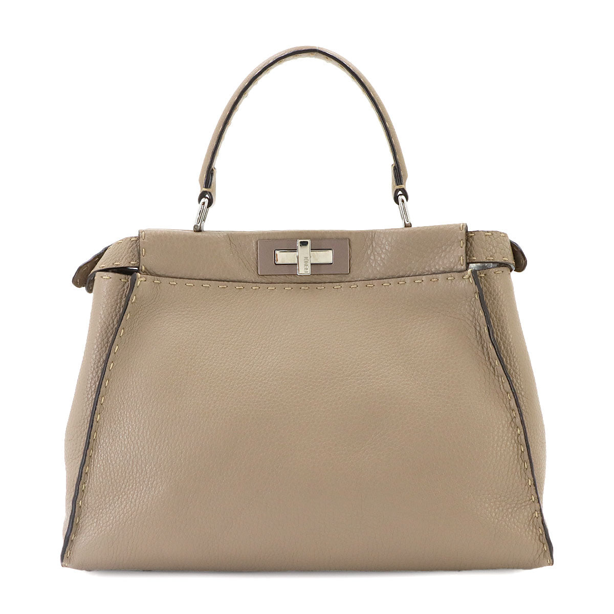 Selleria Peekaboo Regular Hand Shoulder Bag Leather Beige 8BN290