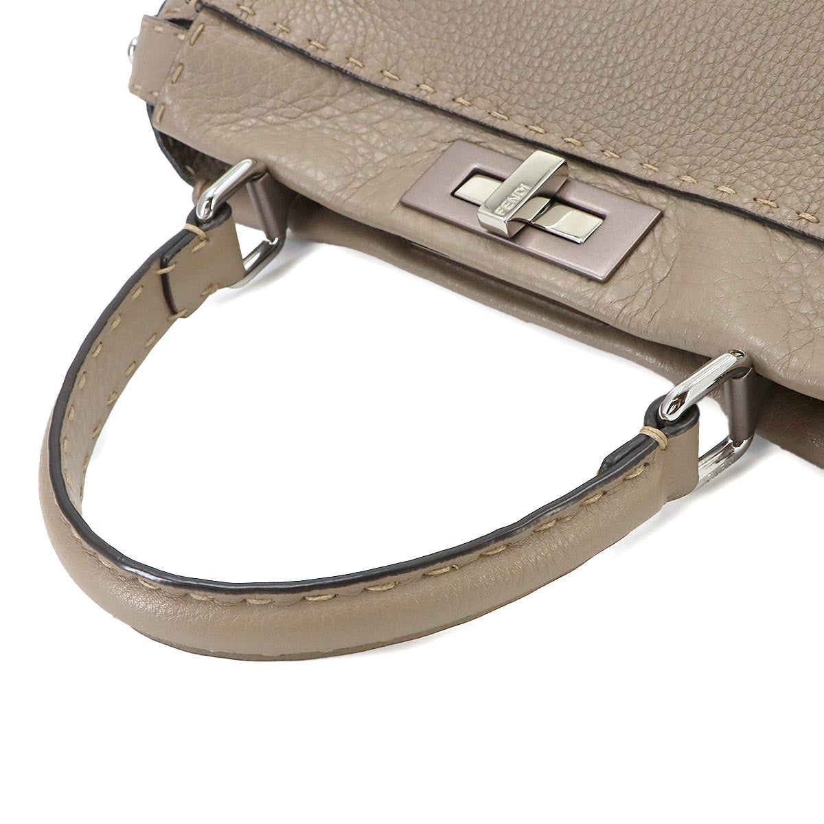 Selleria Peekaboo Regular Hand Shoulder Bag Leather Beige 8BN290