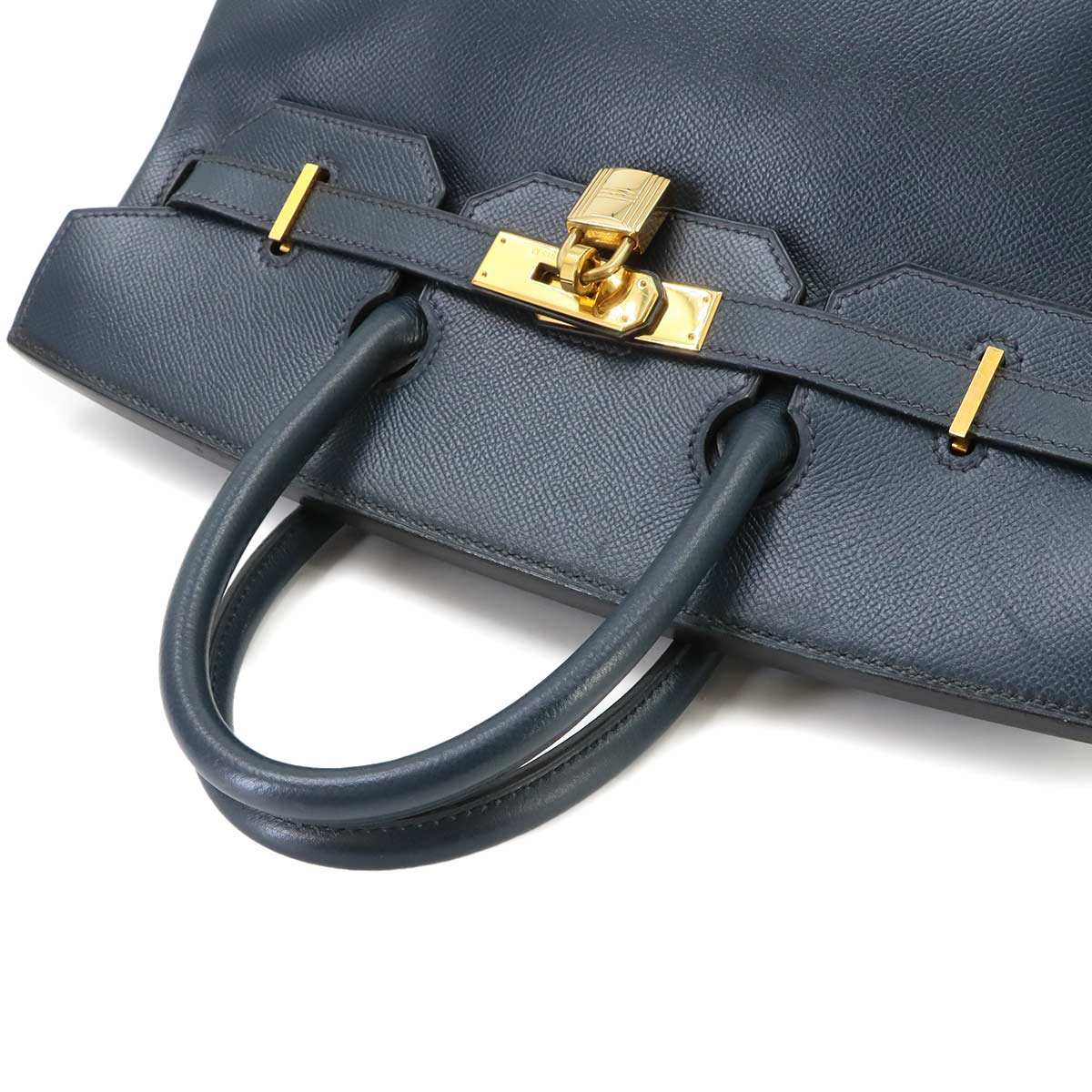 Haut a Courroies 32 Couchevel Epsom Blue Indigo Hand Bag Purse
