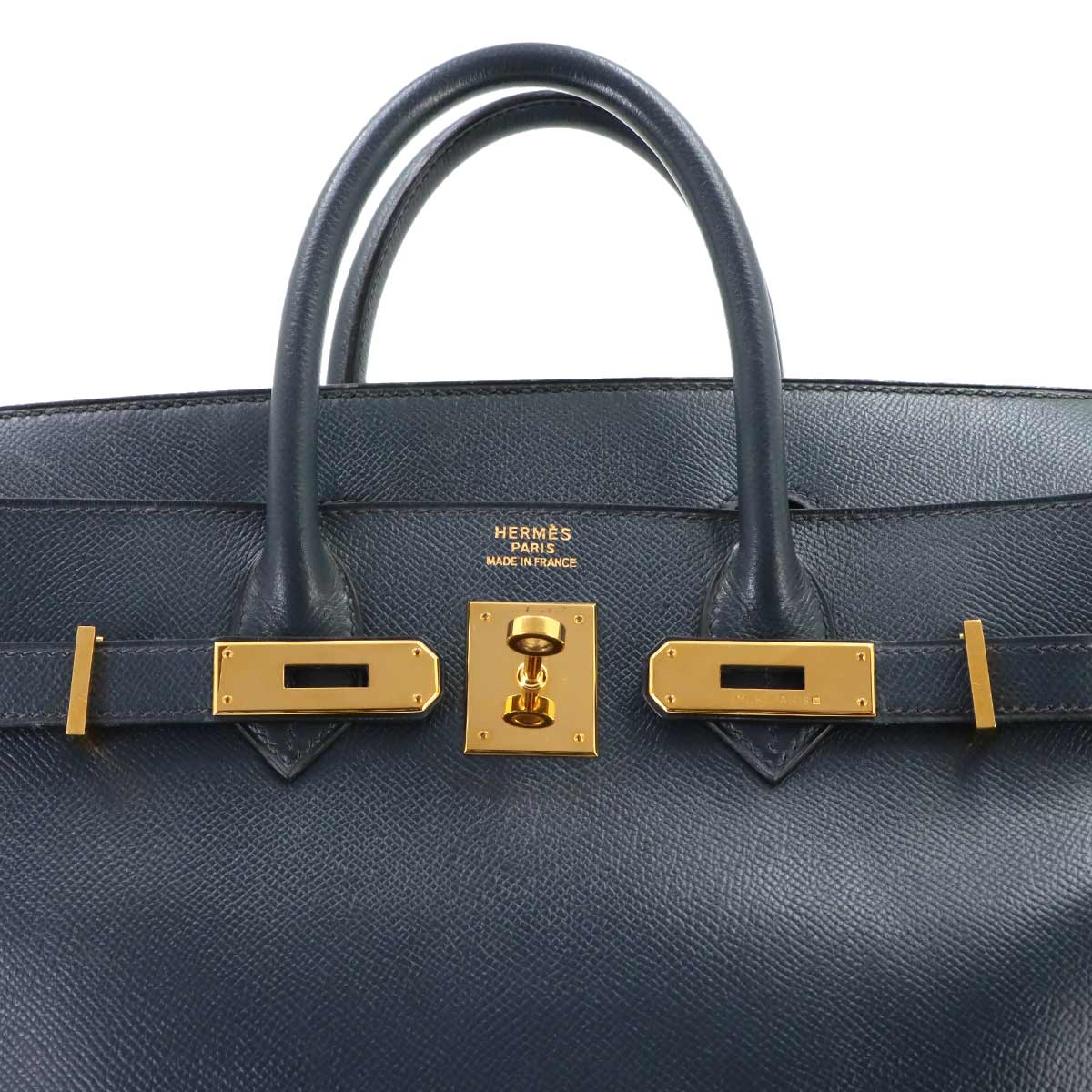 Haut a Courroies 32 Couchevel Epsom Blue Indigo Hand Bag Purse