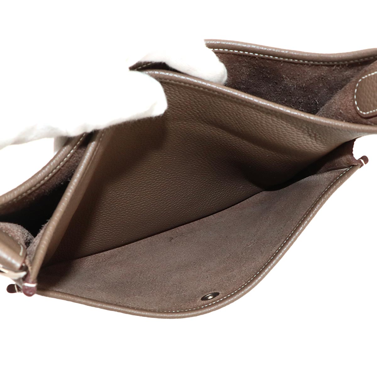 Everlyne 3 PM Shoulder Bag Taurillon Clemence Etoupe Purse