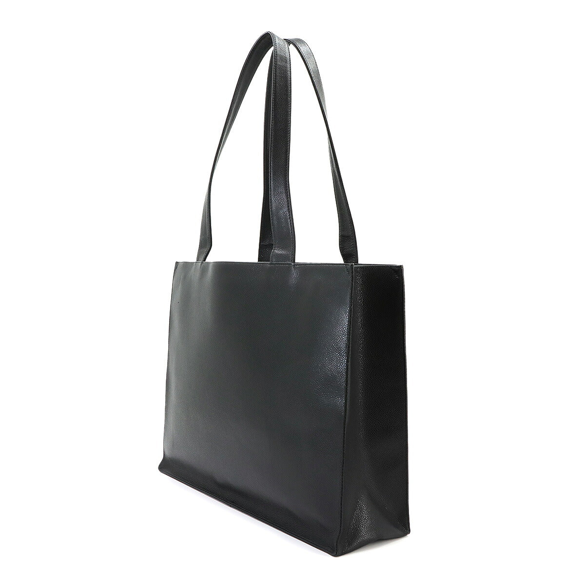 Tote Bag Leather Black Coco Logos Purse