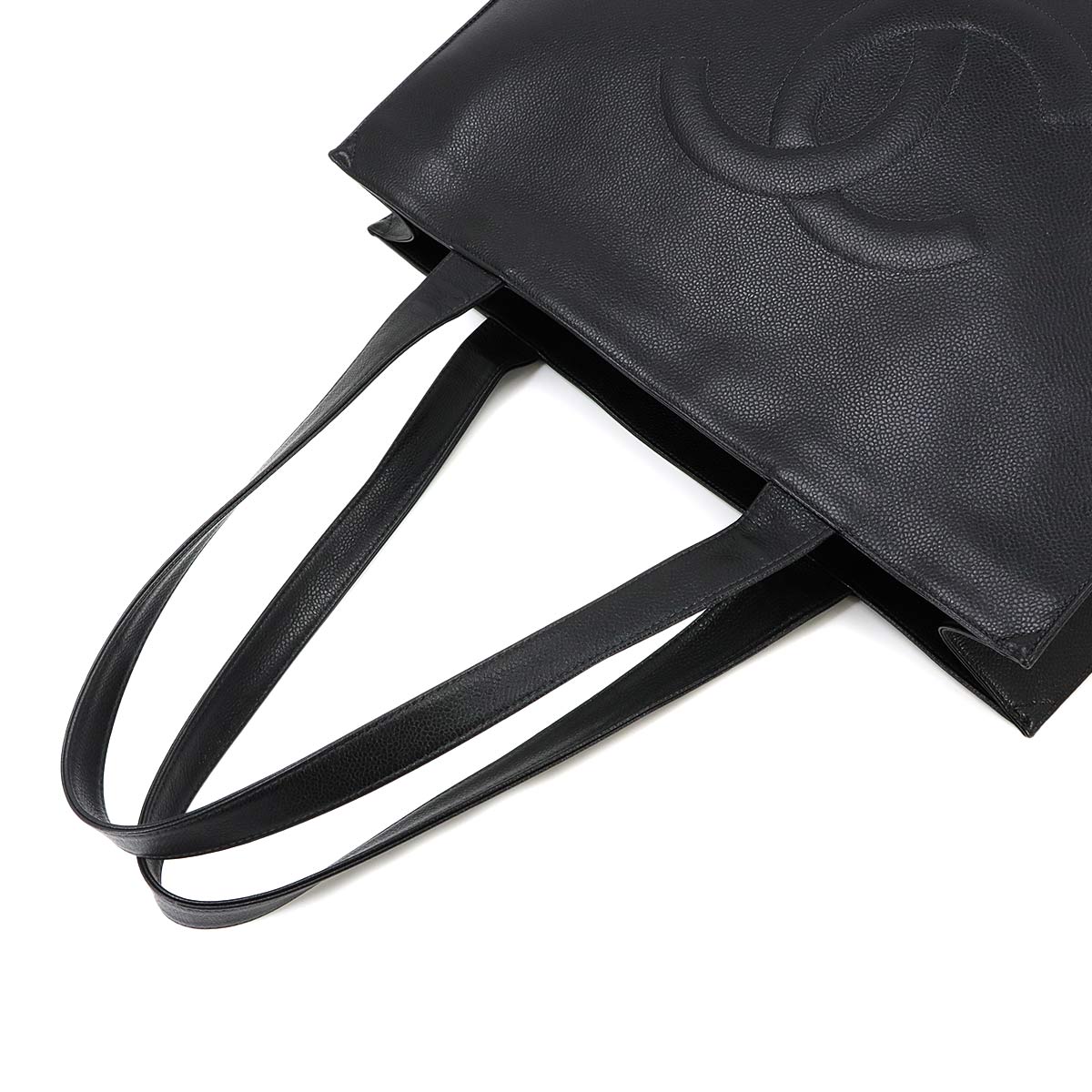 Tote Bag Leather Black Coco Logos Purse