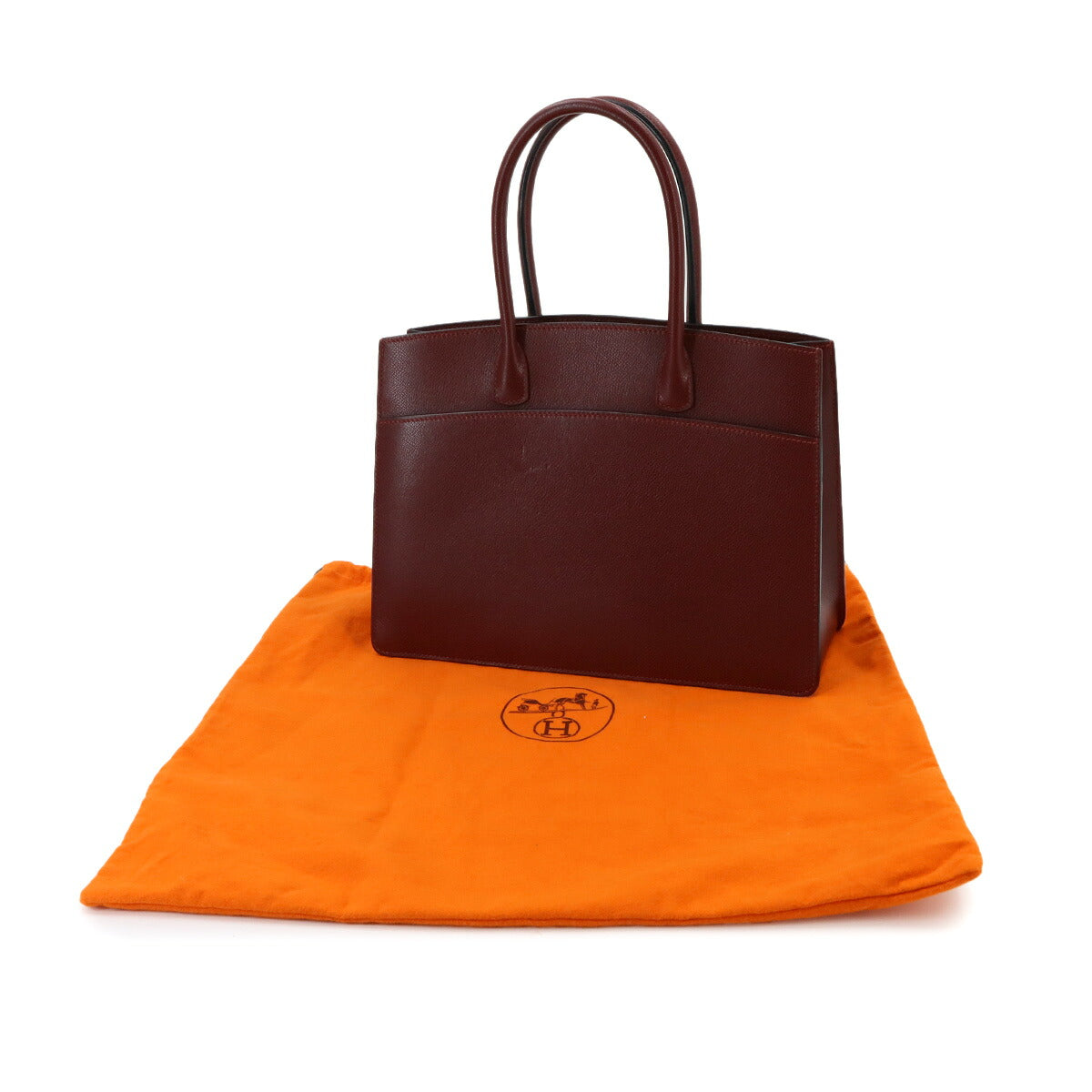 White Bass PM Tote Bag Graine lisse leather Rouge H Purse