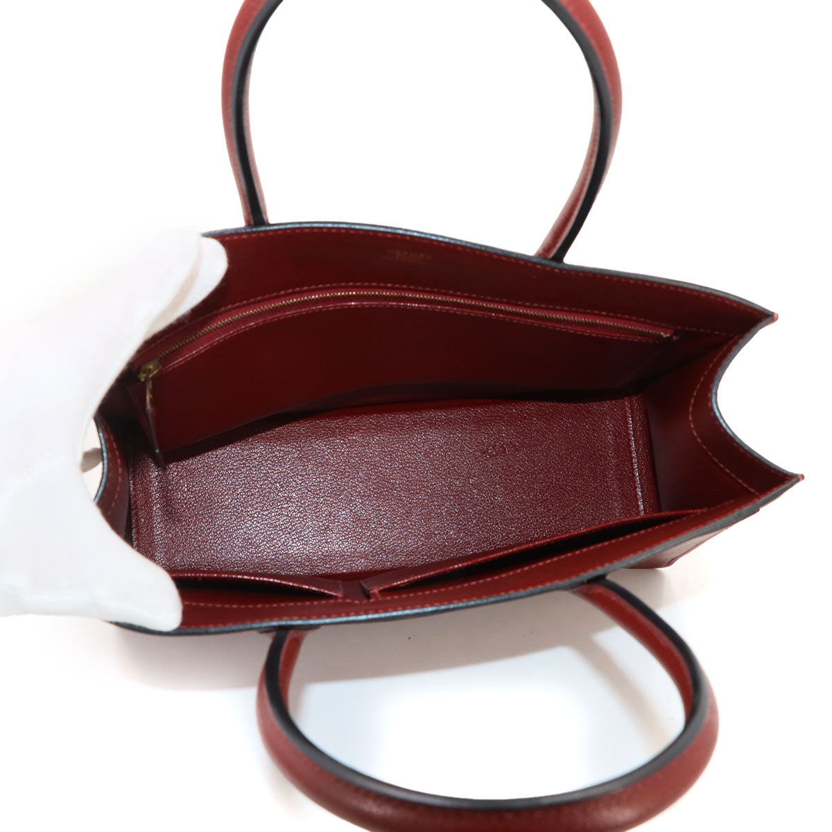 White Bass PM Tote Bag Graine lisse leather Rouge H Purse