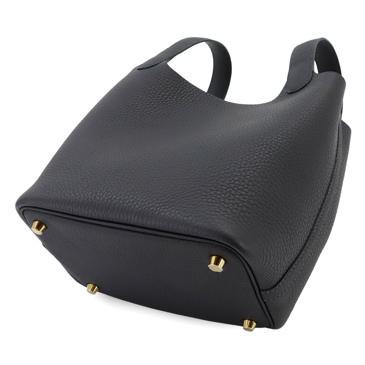 Picotin Lock PM Hand Bag Taurillon Clemence Caban Purse