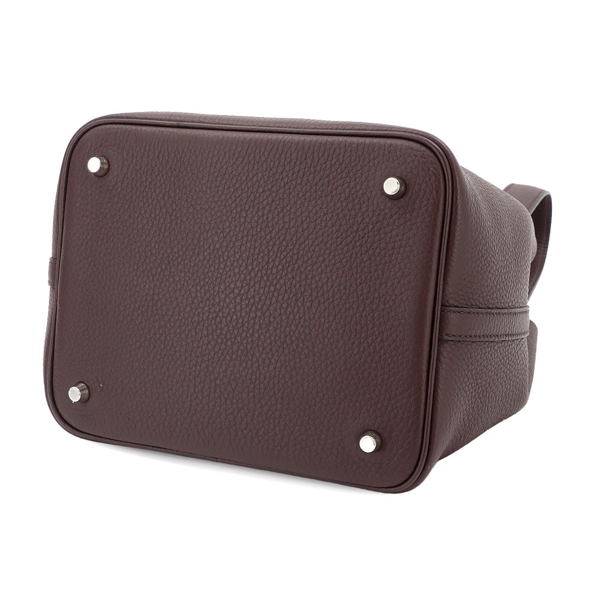 Picotin Lock MM Hand Bag Taurillon Clemence Rouge Sellier Purse