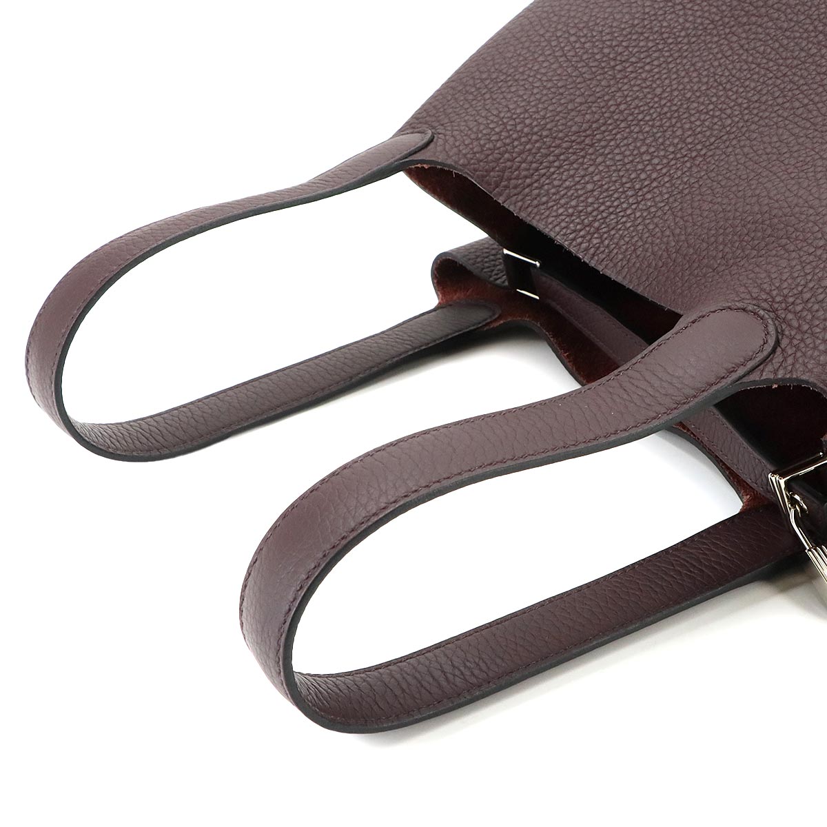 Picotin Lock MM Hand Bag Taurillon Clemence Rouge Sellier Purse
