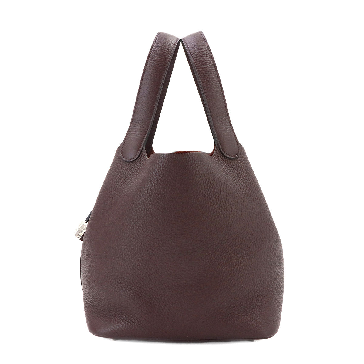 Picotin Lock MM Hand Bag Taurillon Clemence Rouge Sellier Purse