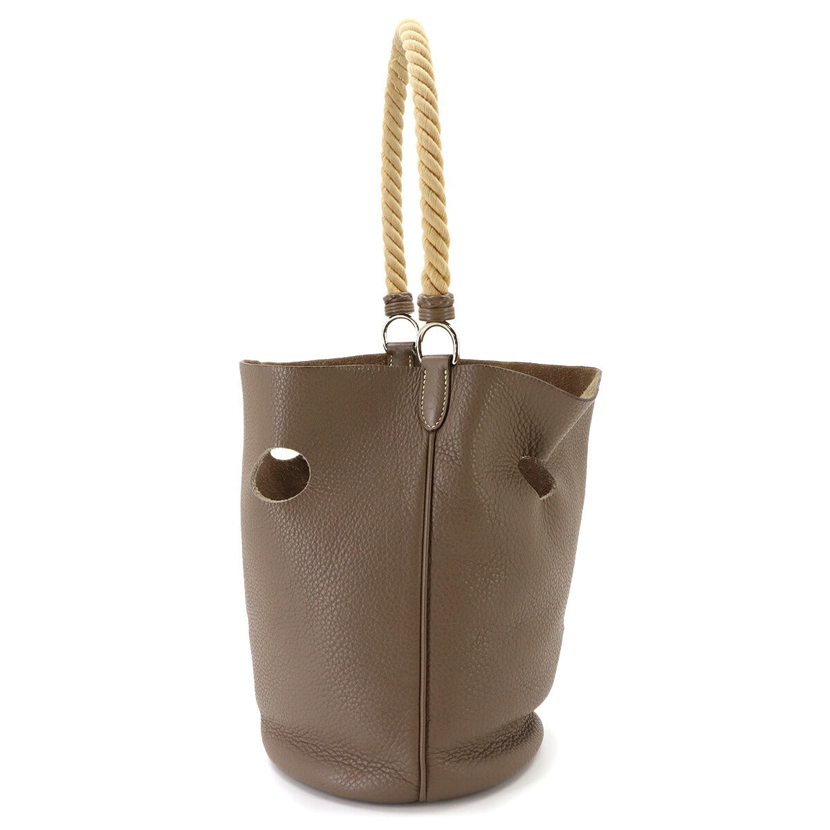 Mangeoire MM Hand Bag Taurillon Clemence Etoupe