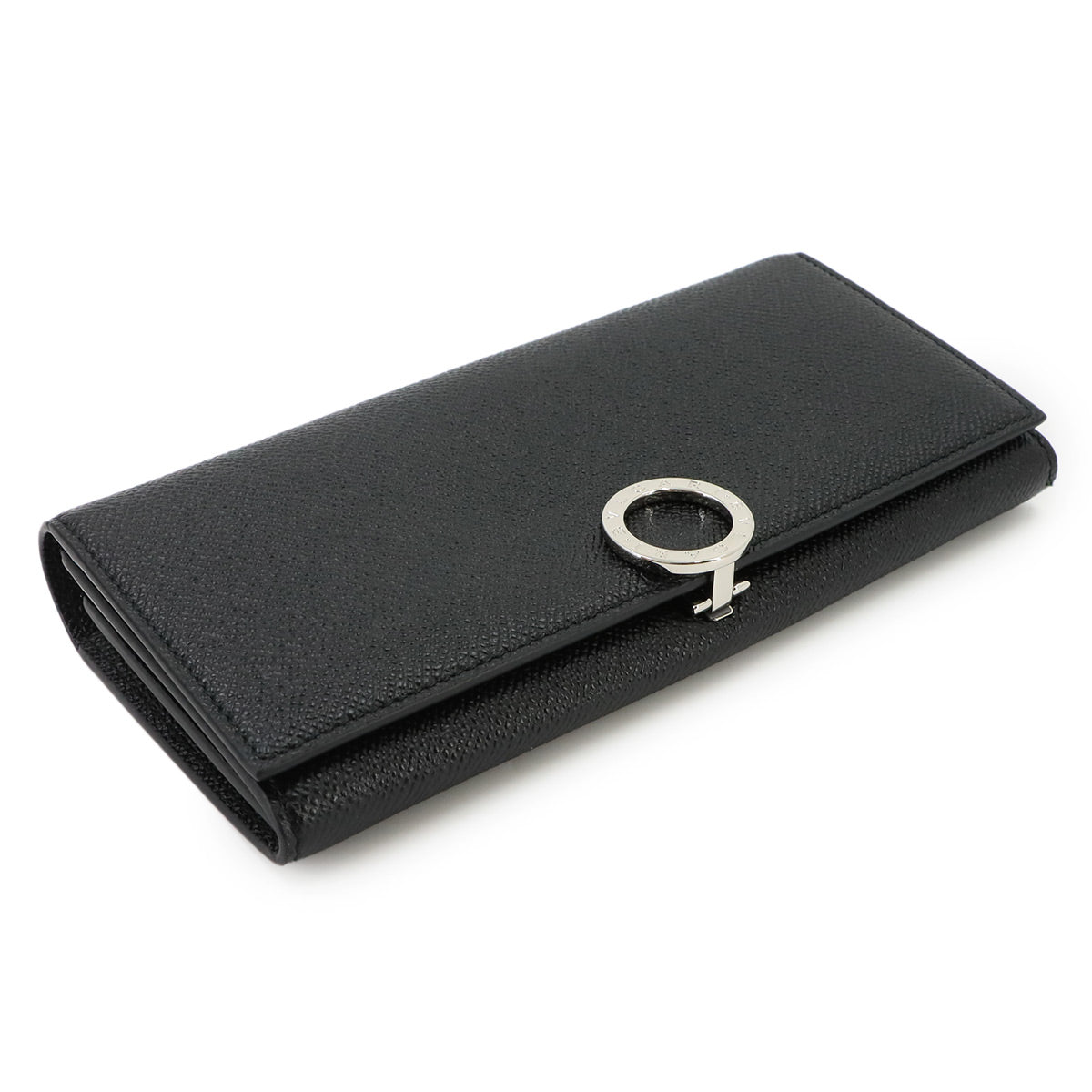 BVLGARIBVLGARI Long Wallet Leather Black 289381 Purse