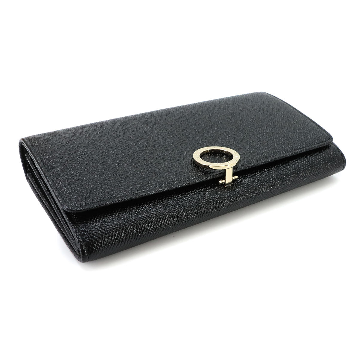 BVLGARIBVLGARI Long Wallet Leather Black 280526 Purse