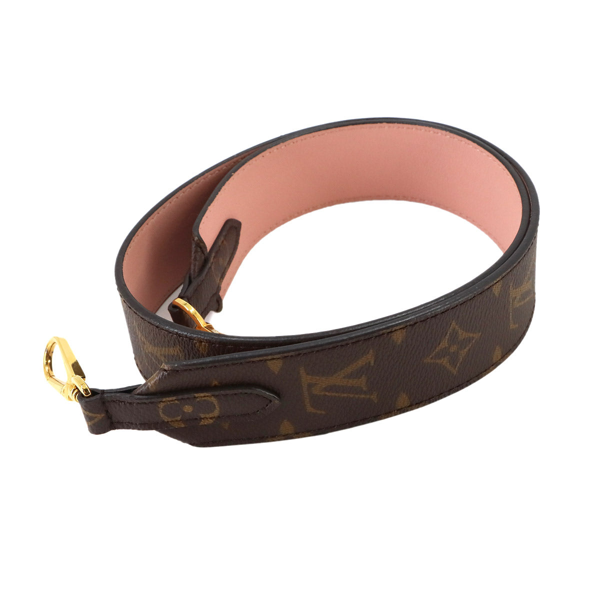 Monogram Shoulder Strap Leather Brown Rose Poudre J02330