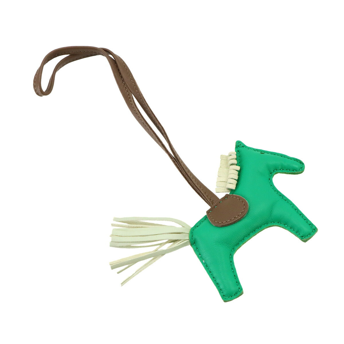 Rodeo PM Bag Charm Agneau Milo Menthe Vert Fizz Etoupe