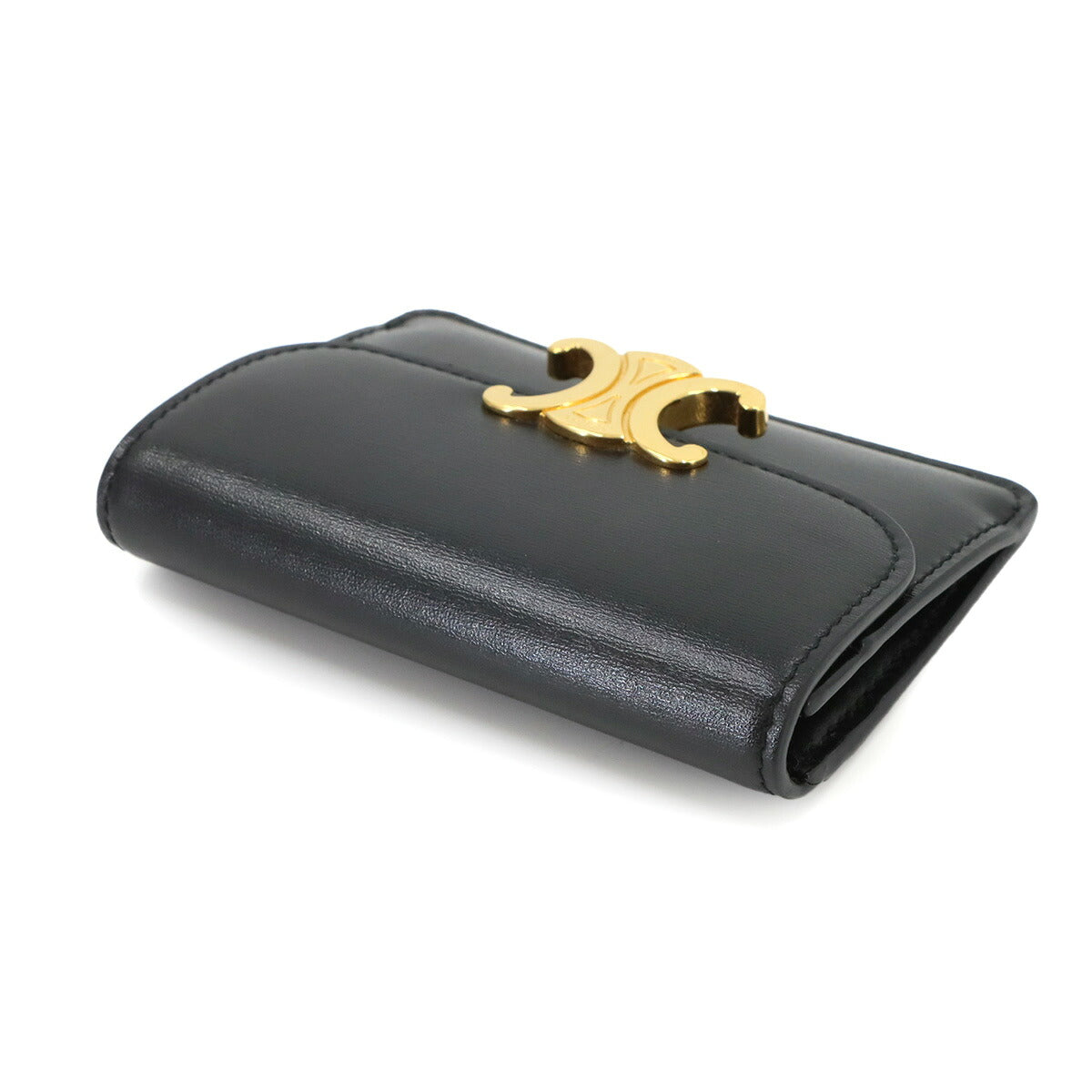 Triomphe Card case Leather Black 10I583DPV