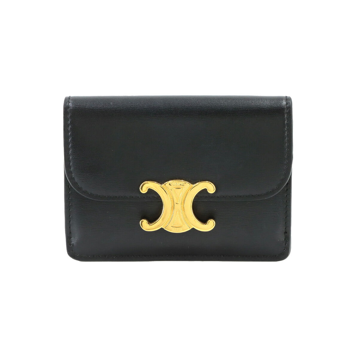 Triomphe Card case Leather Black 10I583DPV