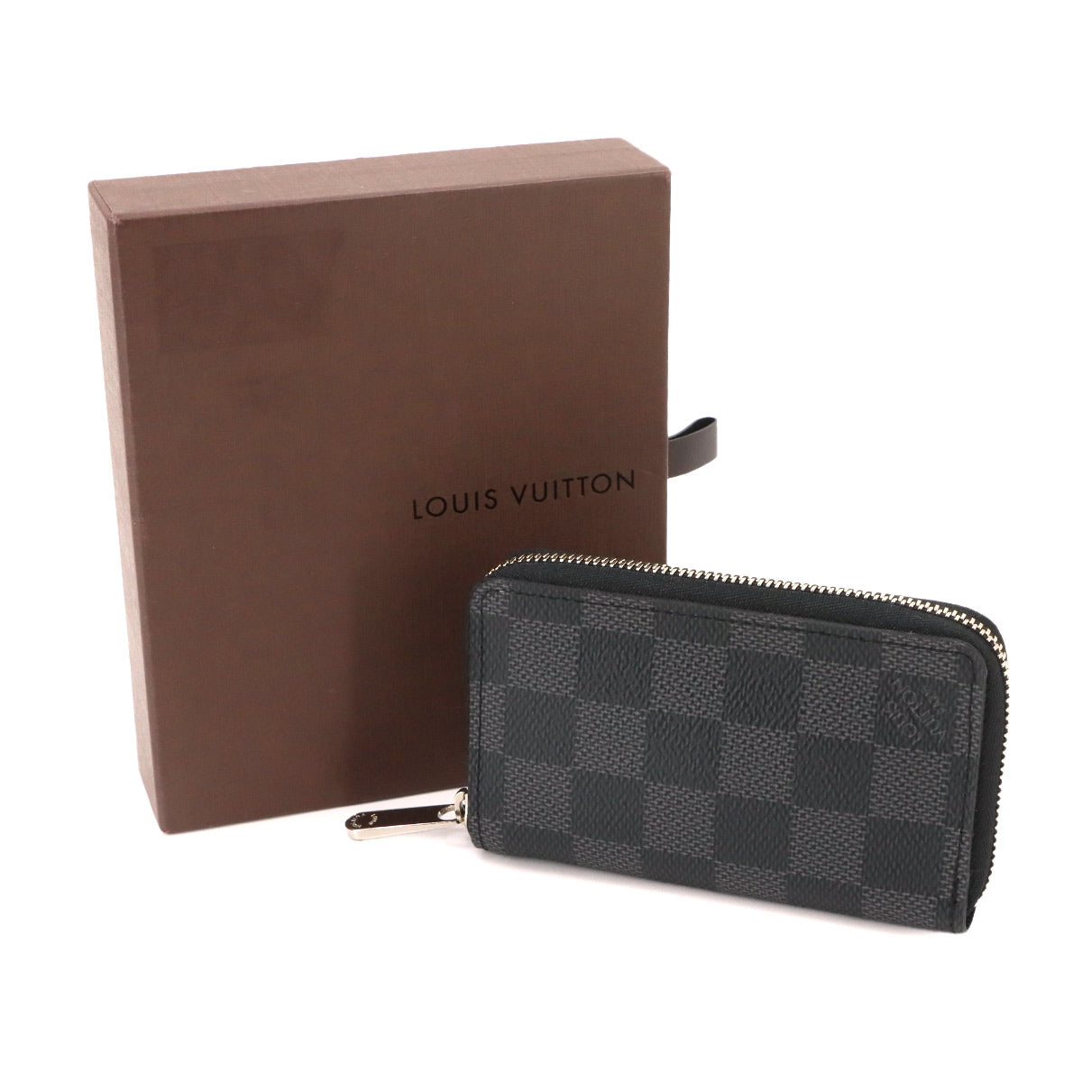 Damier Graphite Zippy Coin Purse Gray N63076