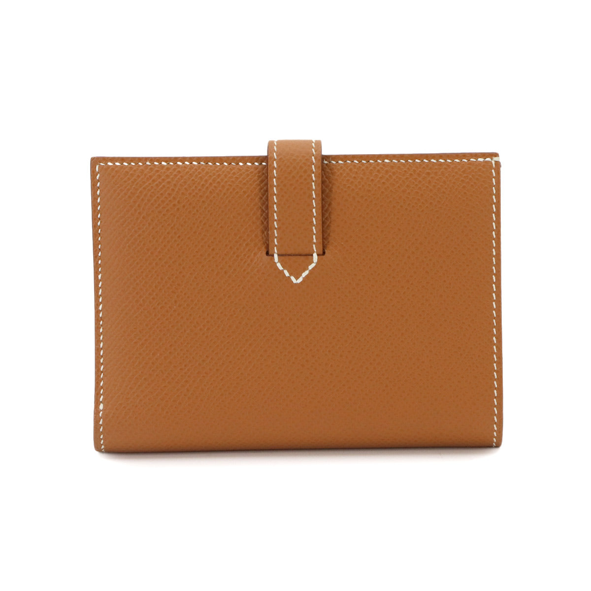 New H Passant Compact Wallet Epsom Gold Purse