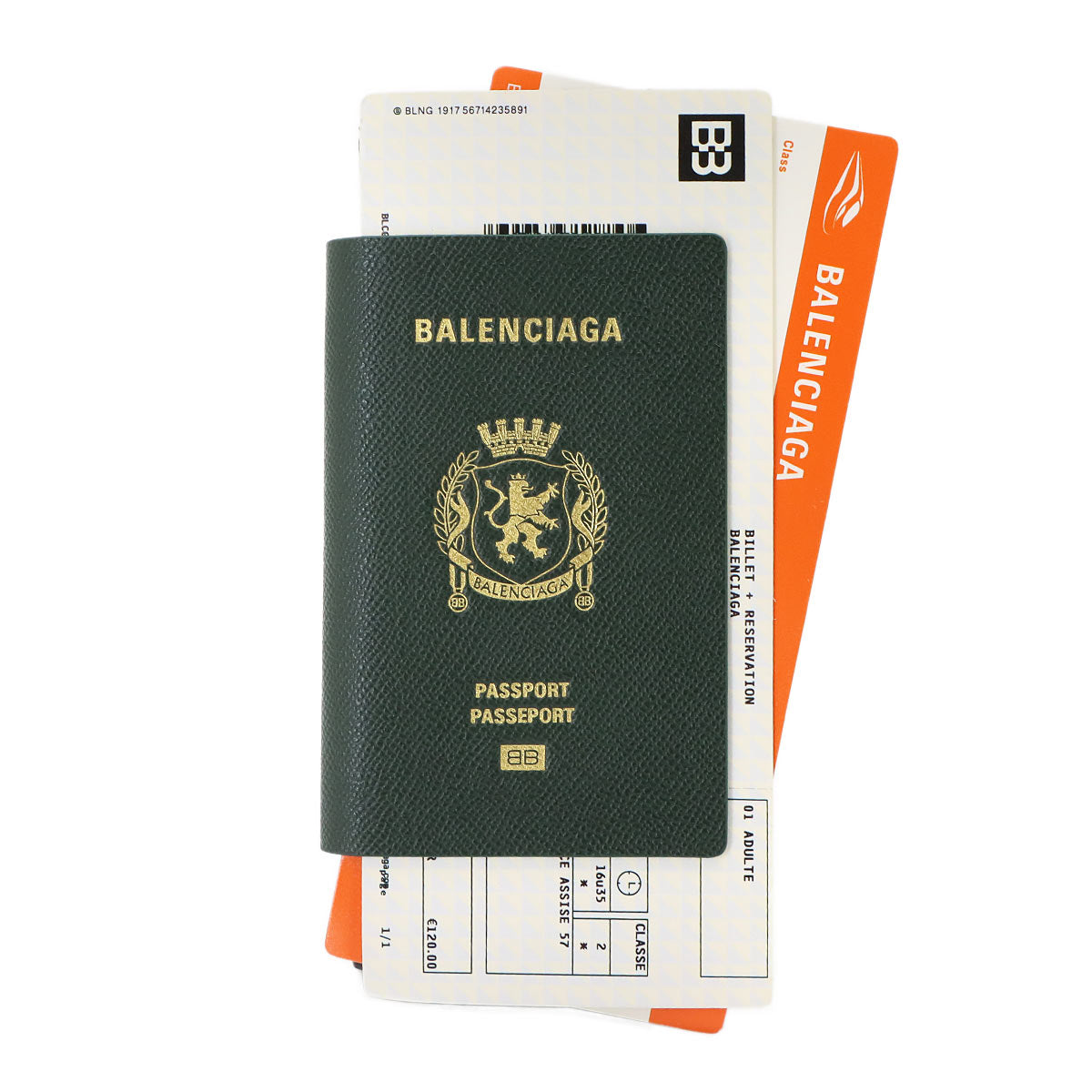 Passport Long Wallet 2Ticket Leather Green 787777