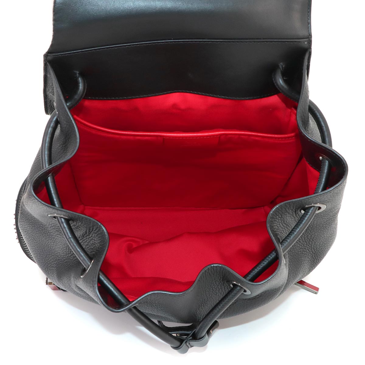 Explora funk Backpack Leather Canvas Black Red