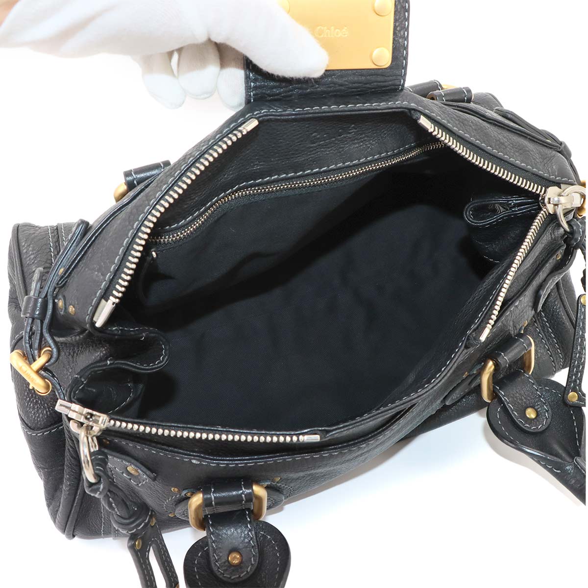 Paddington Hand Bag Leather Black 7ESA02-7E422 Purse