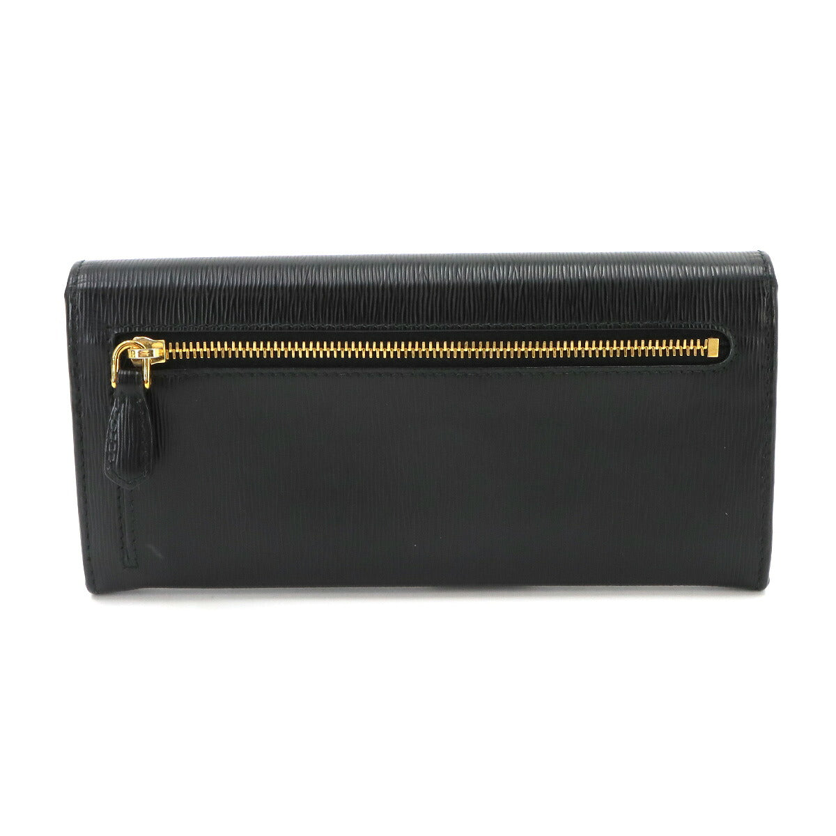 Long Wallet Leather Black 1MH132 Purse Logos