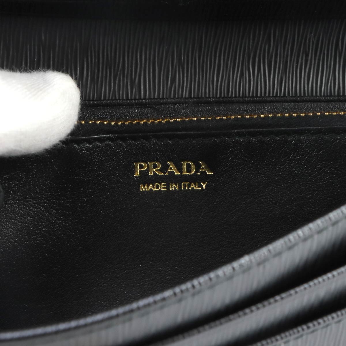 Long Wallet Leather Black 1MH132 Purse Logos