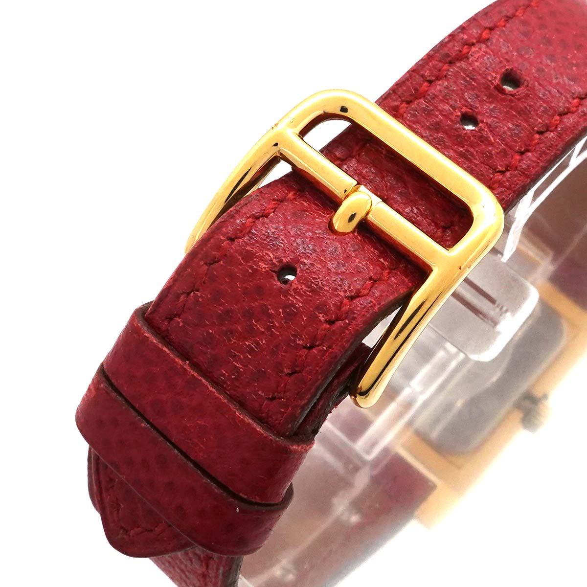 Medor Vintage pyramid Gold studs Quartz White Dial Ladies