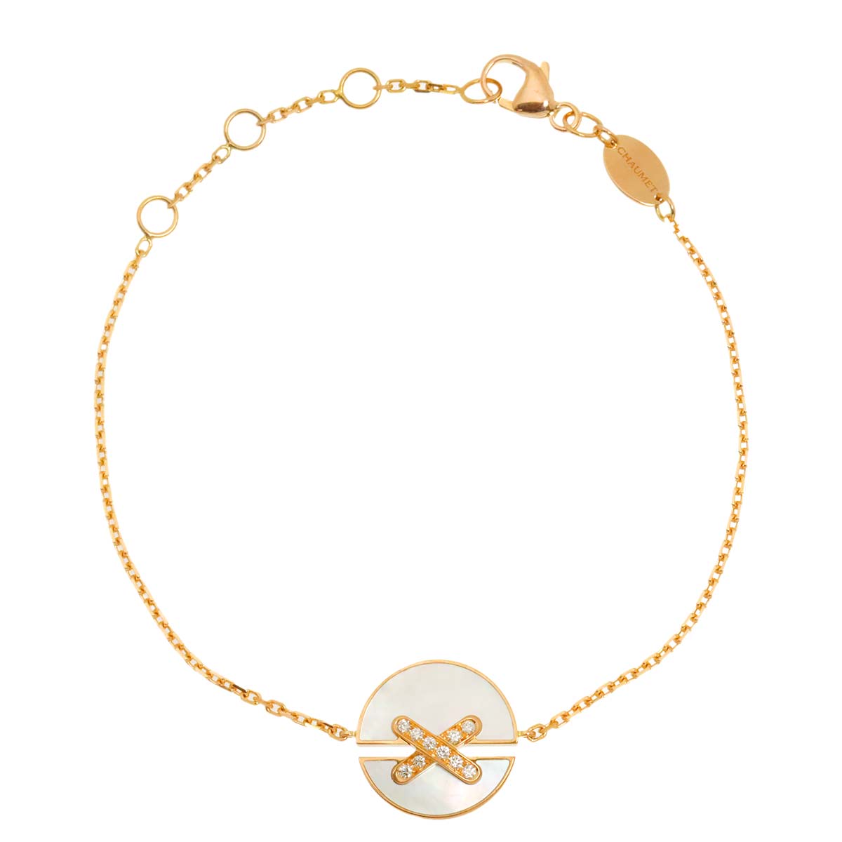 Jeux de Liens Harmony MOP Diamond Bracelet 18K Pink Gold 750