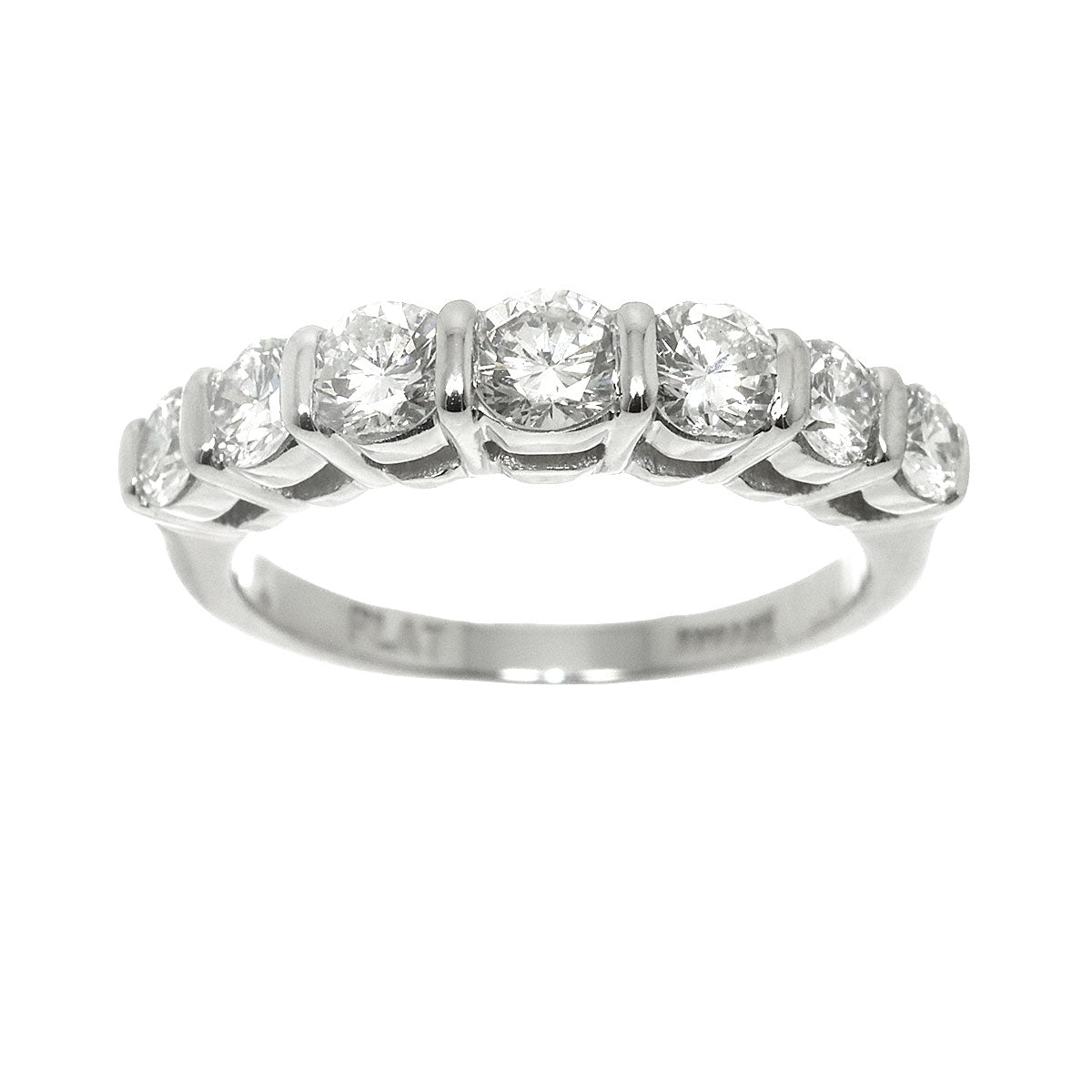 Forever Half Diamond Ring Platinum size4.75-5(US)