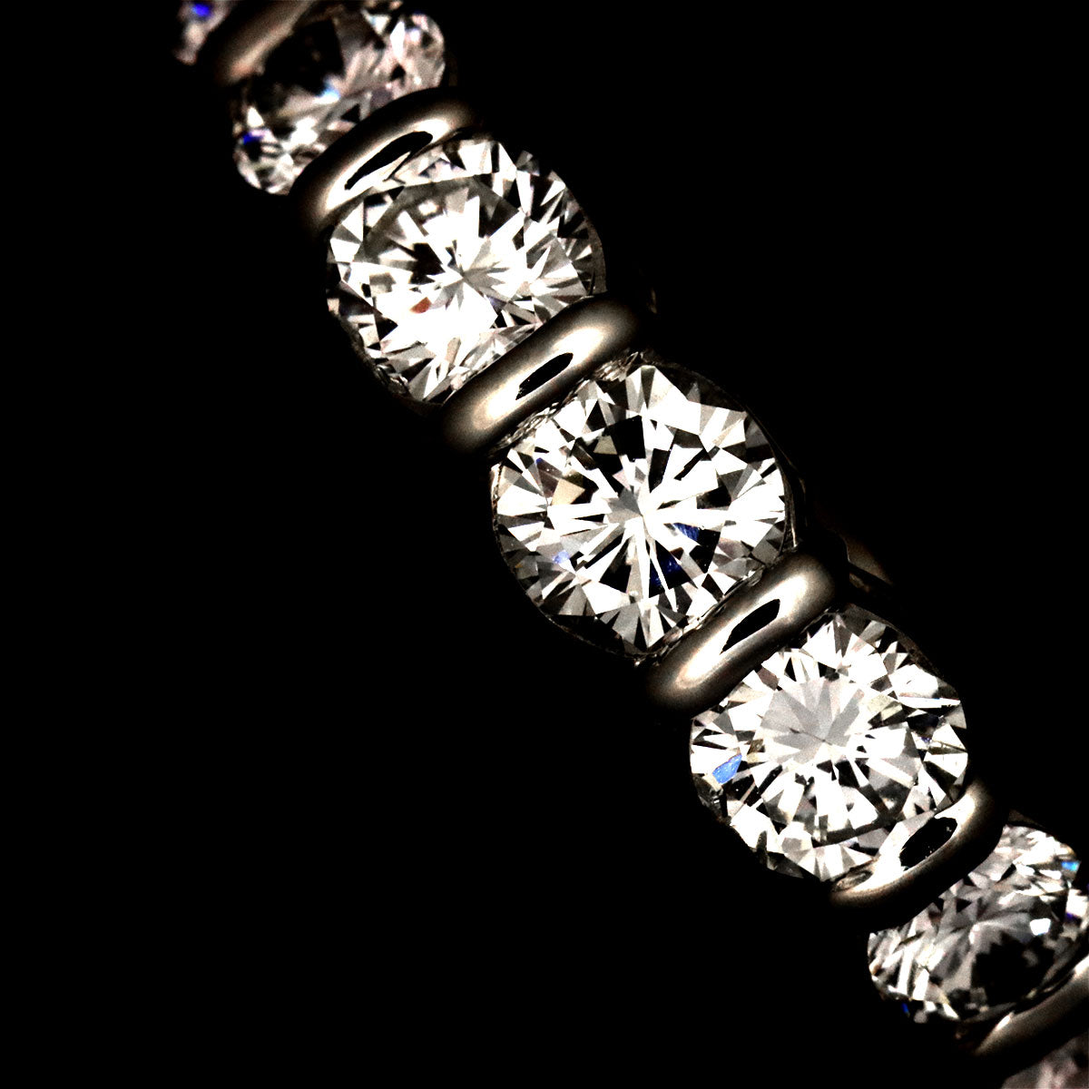 Forever Half Diamond Ring Platinum size4.75-5(US)