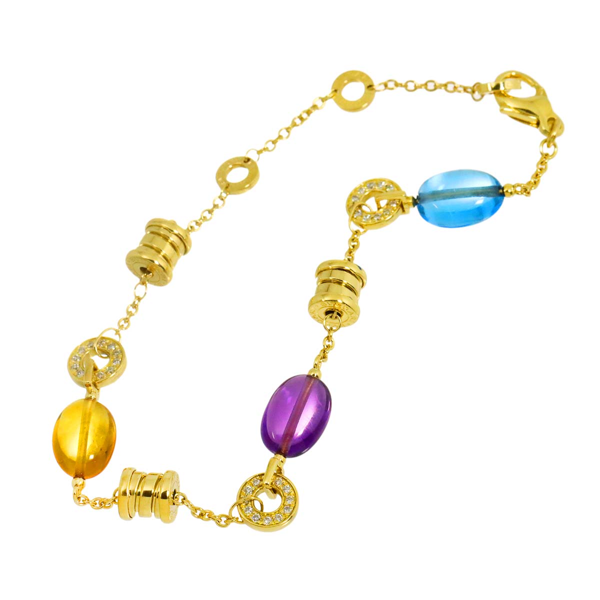 B-ZERO1 Diamond Multi Stone Bracelet 18K YG 750