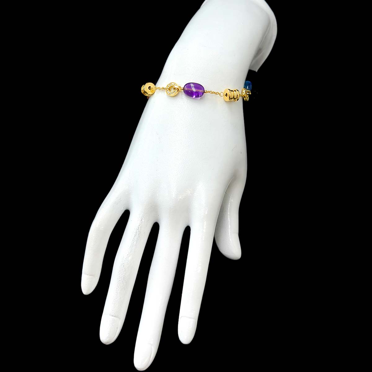 B-ZERO1 Diamond Multi Stone Bracelet 18K YG 750